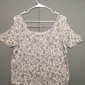 Juicy Couture Short Sleeve Shirt Women's Large Cold Shoulder